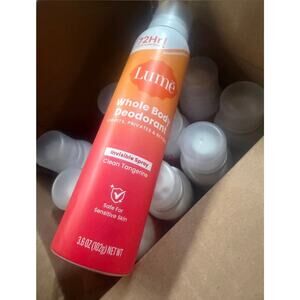 Lume Clean Tangerine Whole Body Deodorant Clean Aluminum Free 3.6oz 3 pack